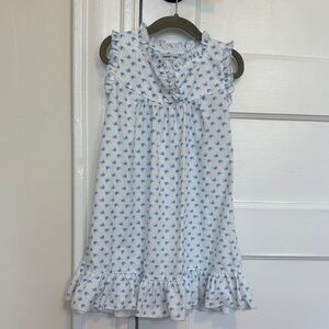 Sweet Dreams Blue Whale Print Ruffle Nightgown